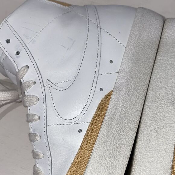 Nike Blazer Mid 77 Vintage White Burlap Hightop Basketball Sneakers Size 9 - Picture 14 of 16